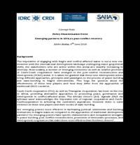 Policy Dissemination Event Emerging partners in Africa’s post-conflict recovery
